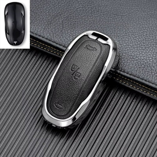 Exklusivt Nyckelskal i Gunmetal Black – Passar Tesla